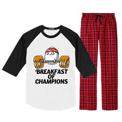 Breakfast of Champions Raglan Sleeve Pajama Set