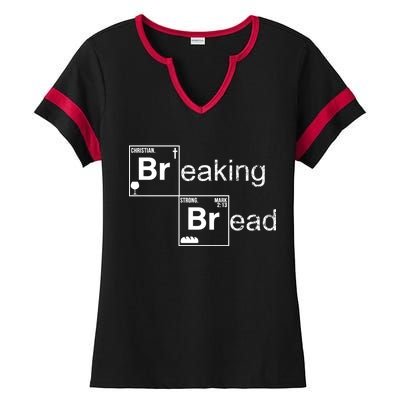 Breaking Bread Christian Faith Ladies Halftime Notch Neck Tee