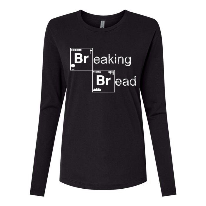 Breaking Bread Christian Faith Womens Cotton Relaxed Long Sleeve T-Shirt