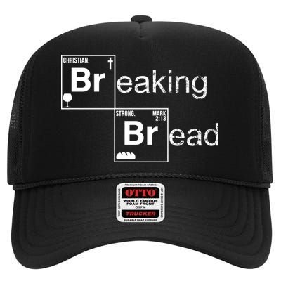 Breaking Bread Christian Faith High Crown Mesh Back Trucker Hat