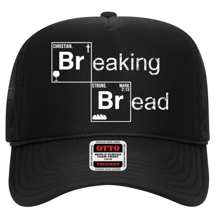 Breaking Bread Christian Faith High Crown Mesh Back Trucker Hat