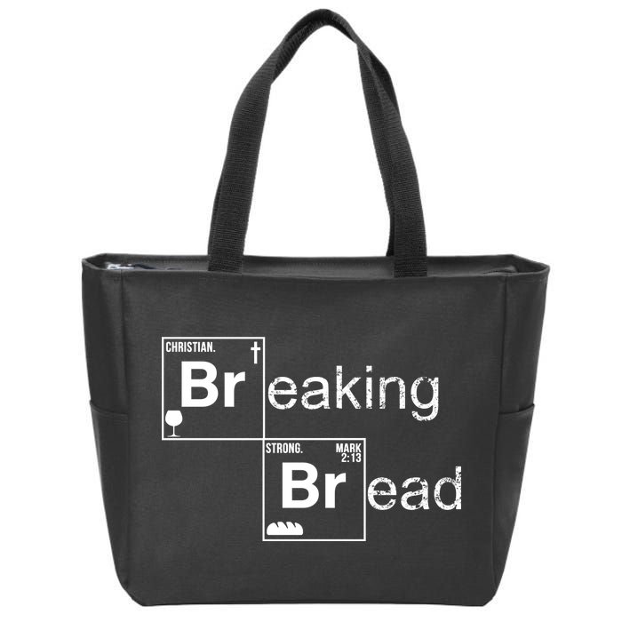 Breaking Bread Christian Faith Zip Tote Bag