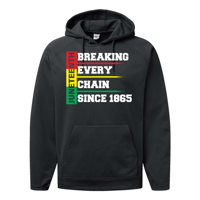 Breaking Every Chain Since 1865 Juneteenth Performance Fleece Hoodie