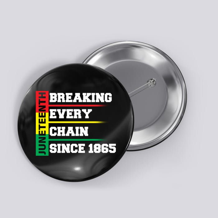 Breaking Every Chain Since 1865 Juneteenth Button