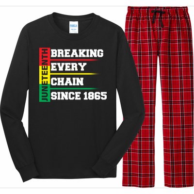 Breaking Every Chain Since 1865 Juneteenth Long Sleeve Pajama Set