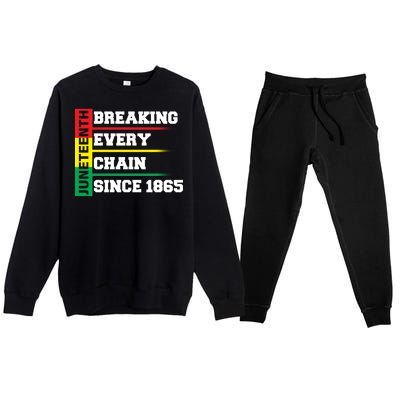 Breaking Every Chain Since 1865 Juneteenth Premium Crewneck Sweatsuit Set