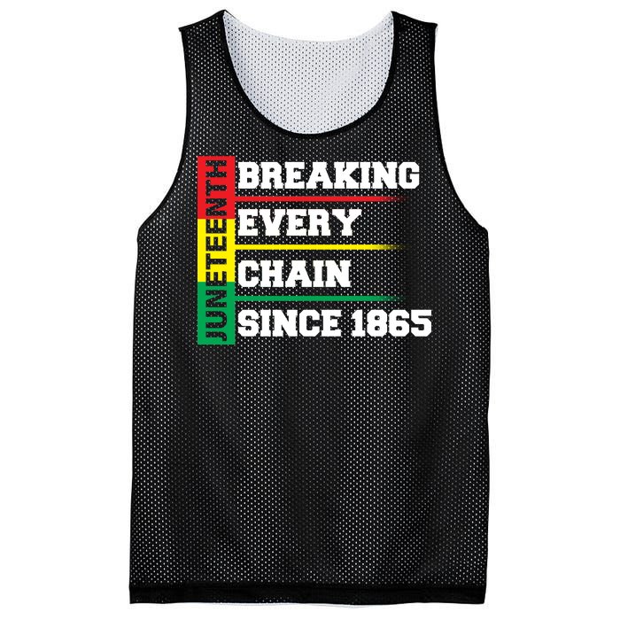 Breaking Every Chain Since 1865 Juneteenth Mesh Reversible Basketball Jersey Tank