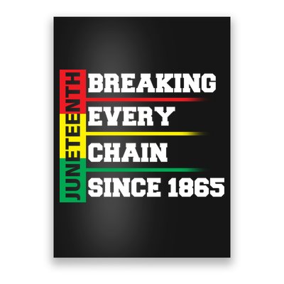 Breaking Every Chain Since 1865 Juneteenth Poster
