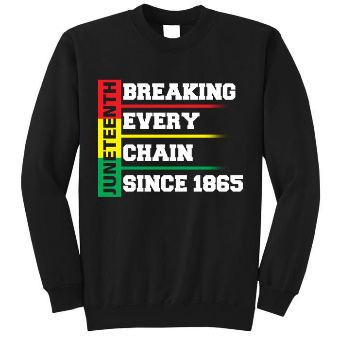 Breaking Every Chain Since 1865 Juneteenth Tall Sweatshirt