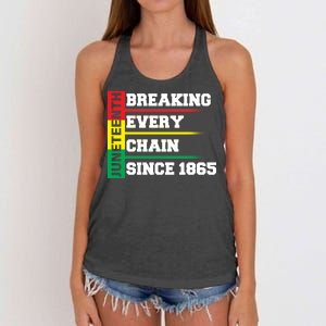 Breaking Every Chain Since 1865 Juneteenth Women's Knotted Racerback Tank