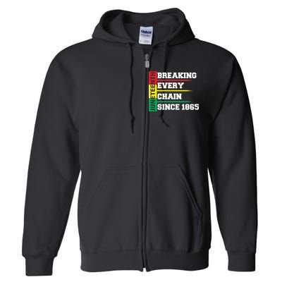 Breaking Every Chain Since 1865 Juneteenth Full Zip Hoodie