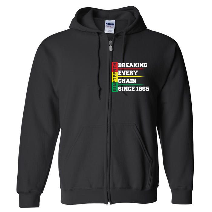 Breaking Every Chain Since 1865 Juneteenth Full Zip Hoodie