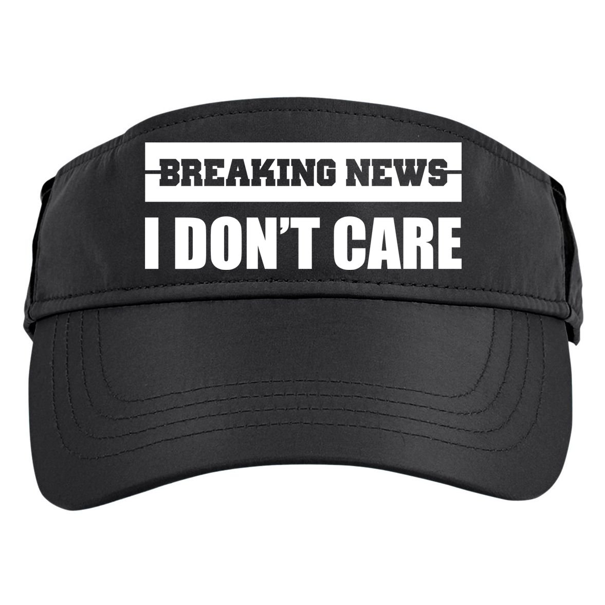 Breaking News I Don't Care Adult Drive Performance Visor