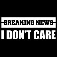 Breaking News I Don't Care Cropped Pullover Crew