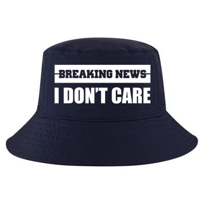 Breaking News I Don't Care Cool Comfort Performance Bucket Hat