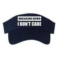 Breaking News I Don't Care Valucap Bio-Washed Visor