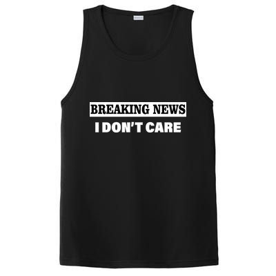 Breaking News I Don't Care Funny Meme PosiCharge Competitor Tank