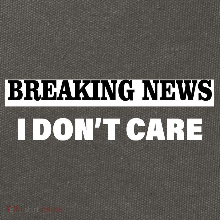 Breaking News I Don't Care Funny Meme Cotton Canvas Backpack