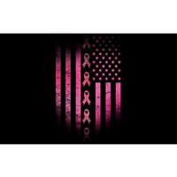 Breast Cancer American Flag Bumper Sticker