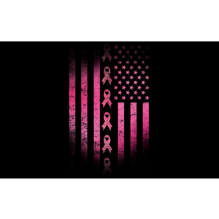 Breast Cancer American Flag Bumper Sticker