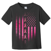 Breast Cancer American Flag Toddler T-Shirt