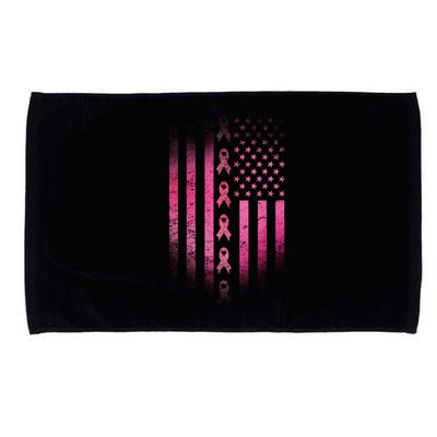 Breast Cancer American Flag Microfiber Hand Towel