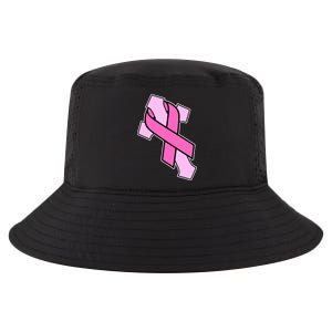 Breast Cancer Awareness Christian Pink Cross Ribbon Cool Comfort Performance Bucket Hat