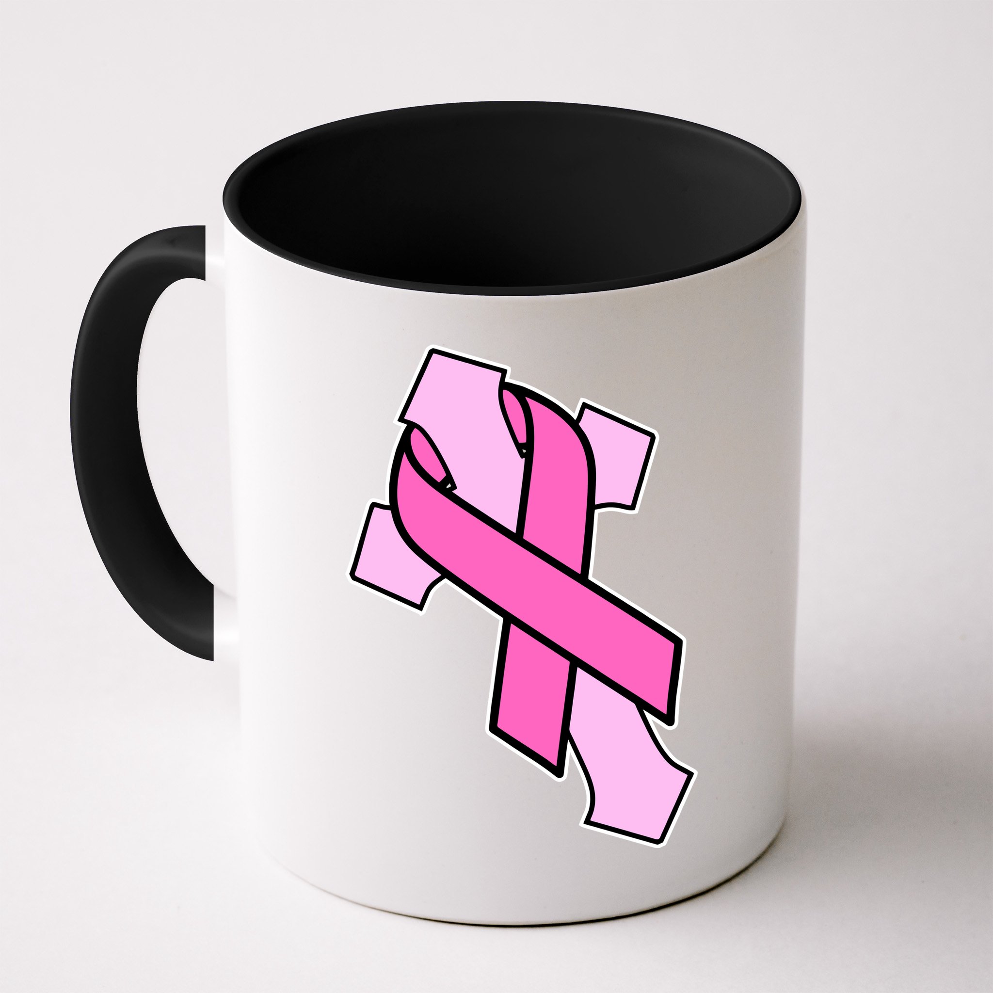 Breast Cancer Awareness Christian Pink Cross Ribbon Mug