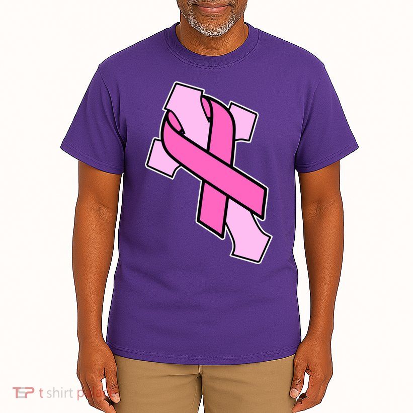 Breast Cancer Awareness Christian Pink Cross Ribbon Tall T-Shirt