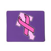 Breast Cancer Awareness Christian Pink Cross Ribbon Mousepad