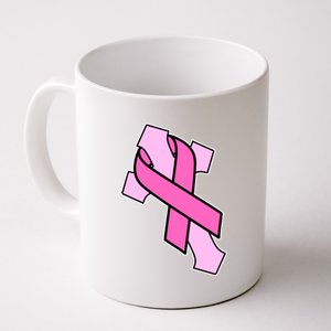 Breast Cancer Awareness Christian Pink Cross Ribbon Coffee Mug