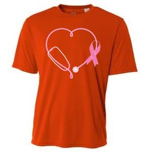 Breast Cancer Awareness Doctor Nurse Stethoscope Cooling Performance Crew T-Shirt