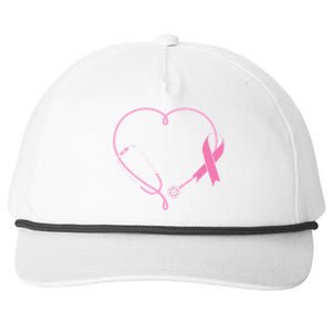 Breast Cancer Awareness Doctor Nurse Stethoscope Snapback Five-Panel Rope Hat