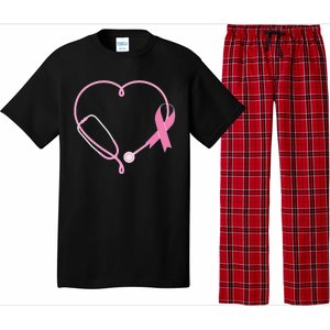 Breast Cancer Awareness Doctor Nurse Stethoscope Pajama Set