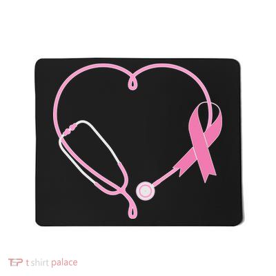 Breast Cancer Awareness Doctor Nurse Stethoscope Mousepad
