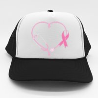 Breast Cancer Awareness Doctor Nurse Stethoscope Trucker Hat