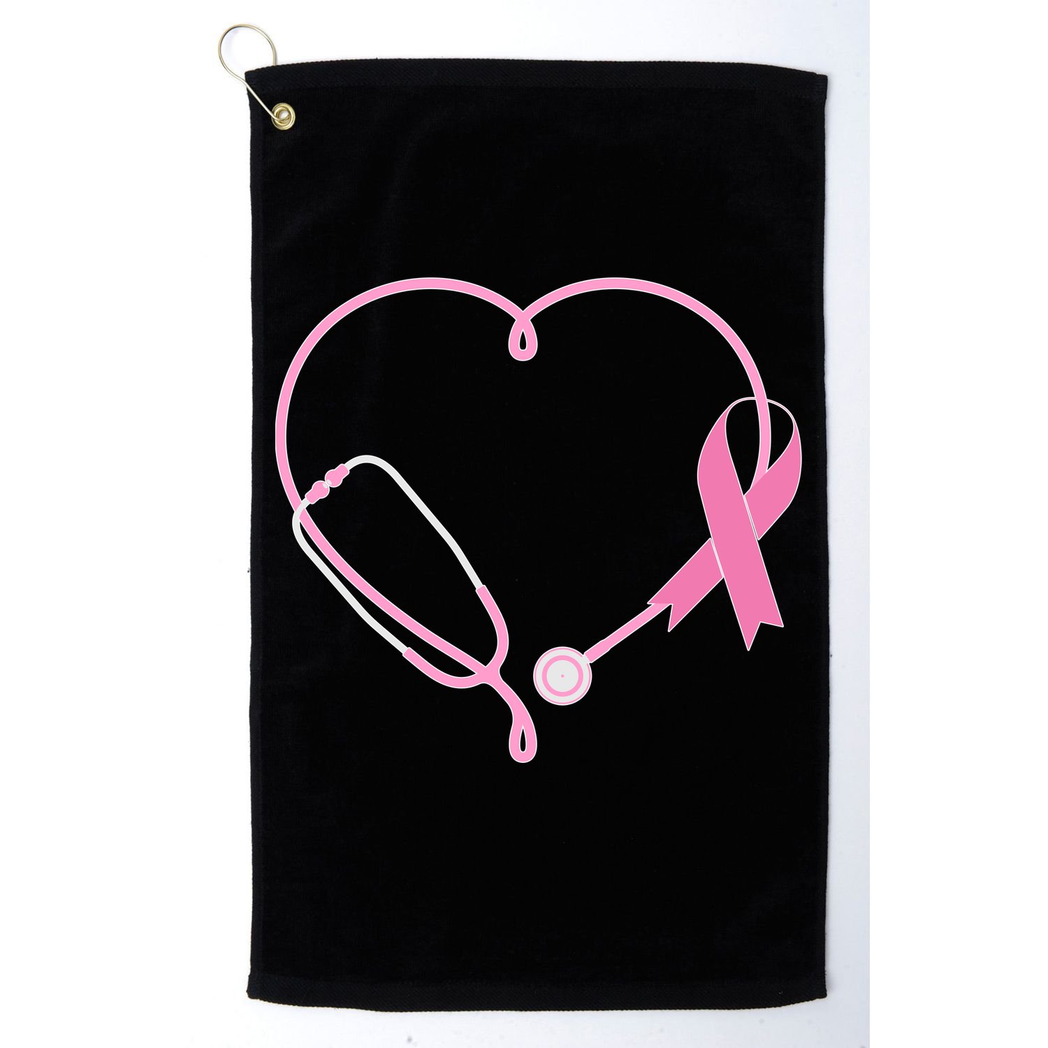 Breast Cancer Awareness Doctor Nurse Stethoscope Golf Towel