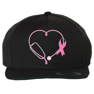 Breast Cancer Awareness Doctor Nurse Stethoscope Wool Snapback Cap