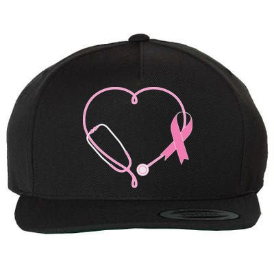 Breast Cancer Awareness Doctor Nurse Stethoscope Wool Snapback Cap