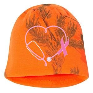 Breast Cancer Awareness Doctor Nurse Stethoscope Kati - Camo Knit Beanie