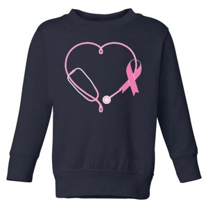 Breast Cancer Awareness Doctor Nurse Stethoscope Toddler Sweatshirt