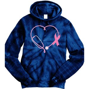 Breast Cancer Awareness Doctor Nurse Stethoscope Tie Dye Hoodie