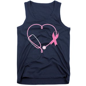 Breast Cancer Awareness Doctor Nurse Stethoscope Tank Top