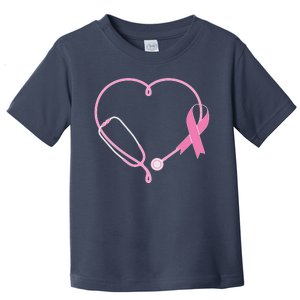 Breast Cancer Awareness Doctor Nurse Stethoscope Toddler T-Shirt