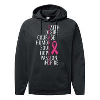 Breast Cancer Awareness Fearless Faith Performance Fleece Hoodie