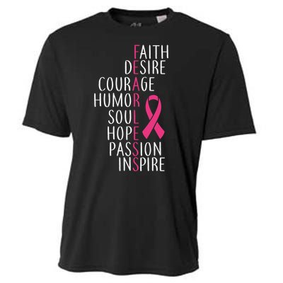 Breast Cancer Awareness Fearless Faith Cooling Performance Crew T-Shirt