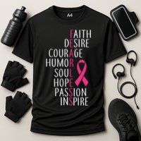Breast Cancer Awareness Fearless Faith Performance Shirt