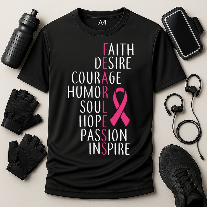 Breast Cancer Awareness Fearless Faith Performance Shirt