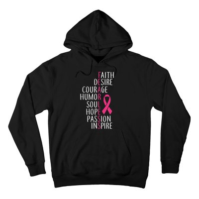 Breast Cancer Awareness Fearless Faith Hoodie