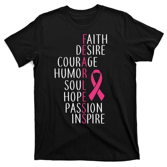 Breast Cancer Awareness Fearless Faith T-Shirt